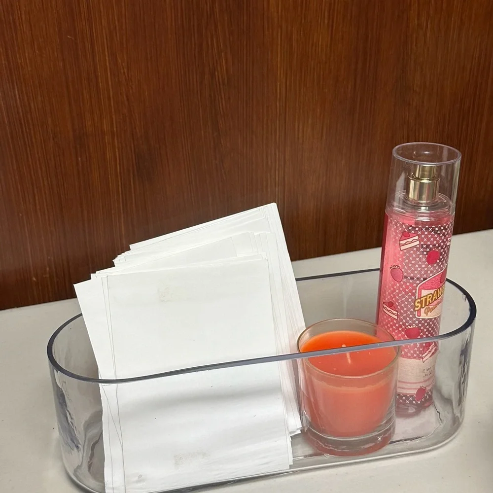 Clear Glass Bathroom Organizer